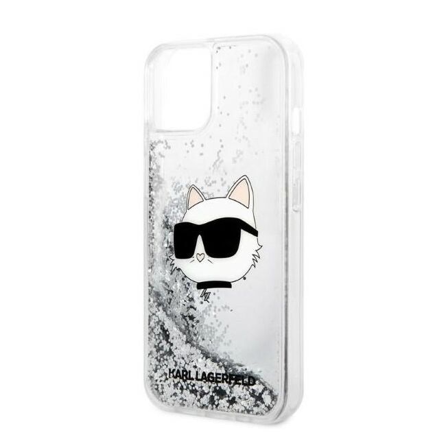 Husa premium pentru  iPhone 15 Plus Karl Lagerfeld superior quality - Gri deschis