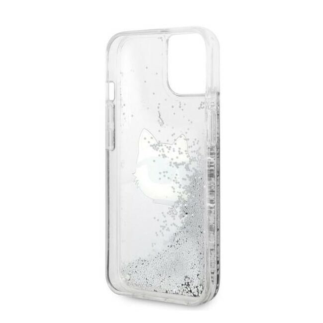 Husa premium pentru  iPhone 15 Plus Karl Lagerfeld superior quality - Gri deschis