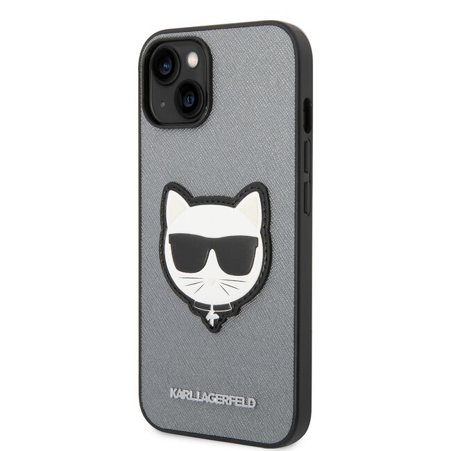Husa premium pentru  iPhone 15 Plus Karl Lagerfeld superior quality - Gri inchis