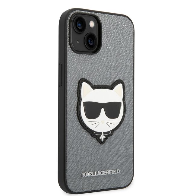 Husa premium pentru  iPhone 15 Plus Karl Lagerfeld superior quality - Gri inchis