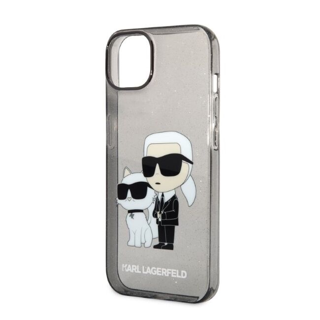 Husa premium pentru  iPhone 15 Plus Karl Lagerfeld superior quality - Gri titan