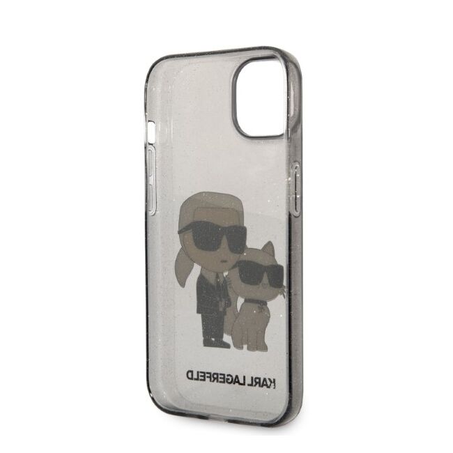 Husa premium pentru  iPhone 15 Plus Karl Lagerfeld superior quality - Gri titan
