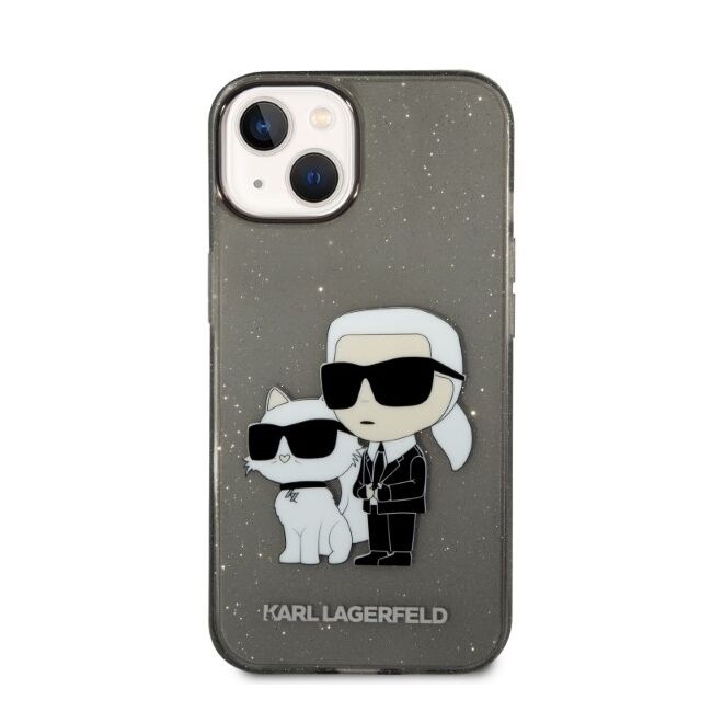 Husa premium pentru  iPhone 15 Plus Karl Lagerfeld superior quality - Gri titan