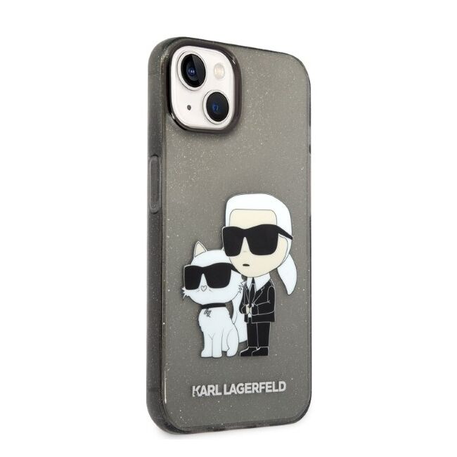 Husa premium pentru  iPhone 15 Plus Karl Lagerfeld superior quality - Gri titan