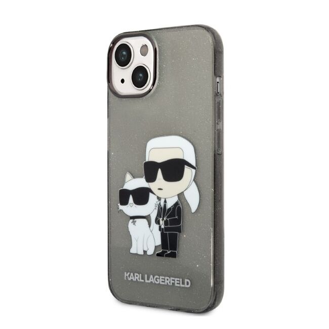 Husa premium pentru  iPhone 15 Plus Karl Lagerfeld superior quality - Gri titan