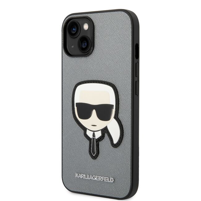 Husa premium pentru  iPhone 15 Plus Karl Lagerfeld superior quality - Gri