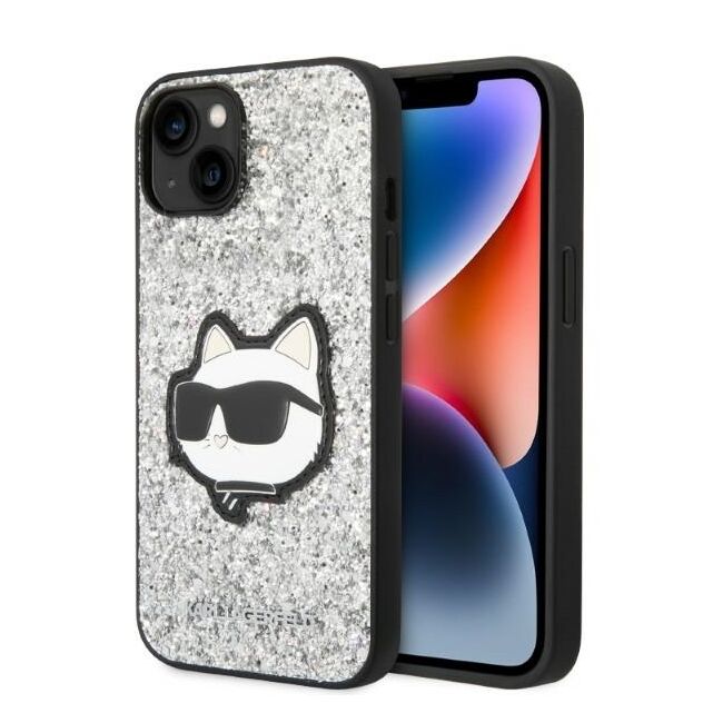 Husa premium pentru  iPhone 15 Plus Karl Lagerfeld superior quality - Gri