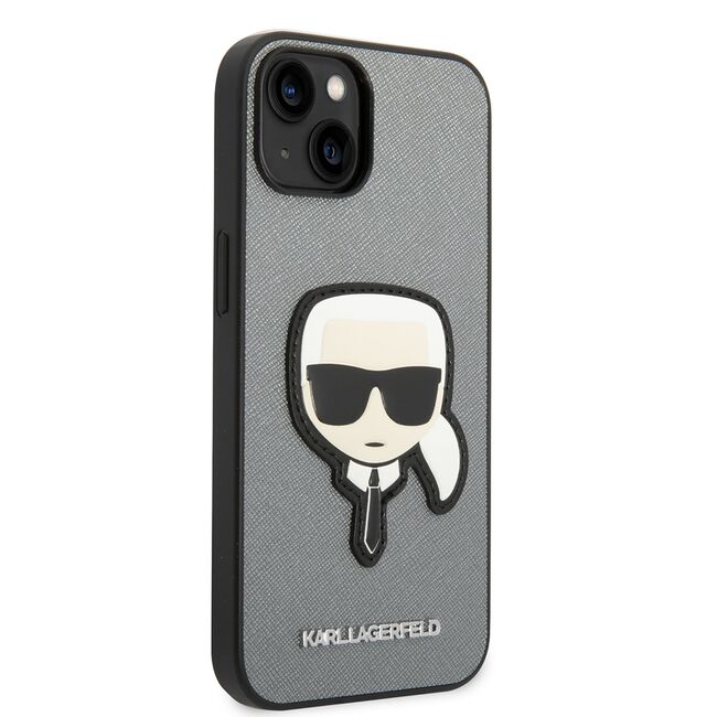 Husa premium pentru  iPhone 15 Plus Karl Lagerfeld superior quality - Gri
