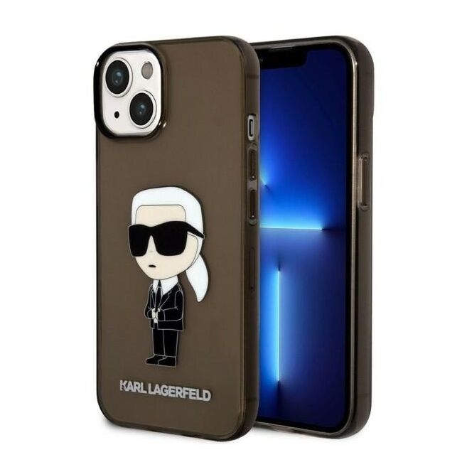 Husa premium pentru  iPhone 15 Plus Karl Lagerfeld superior quality - Maro havana