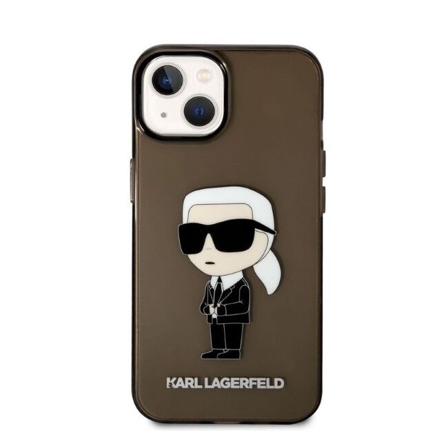 Husa premium pentru  iPhone 15 Plus Karl Lagerfeld superior quality - Maro havana