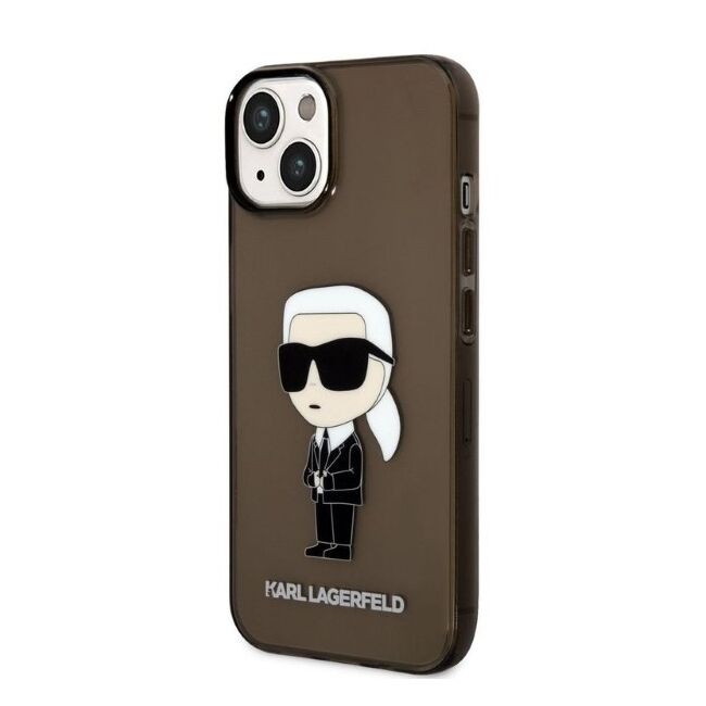 Husa premium pentru  iPhone 15 Plus Karl Lagerfeld superior quality - Maro havana