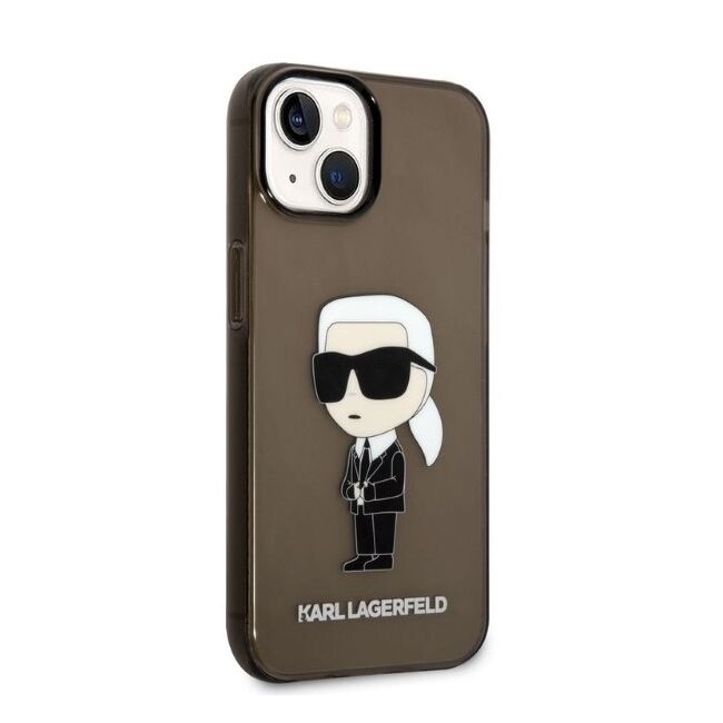 Husa premium pentru  iPhone 15 Plus Karl Lagerfeld superior quality - Maro havana
