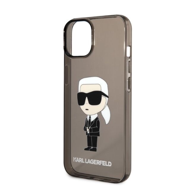 Husa premium pentru  iPhone 15 Plus Karl Lagerfeld superior quality - Maro havana