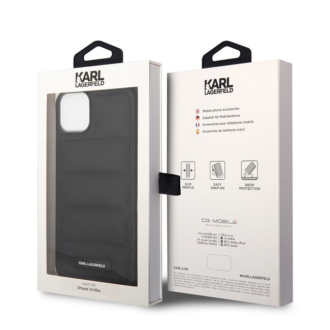 Husa premium pentru  iPhone 15 Plus Karl Lagerfeld superior quality - Negru 