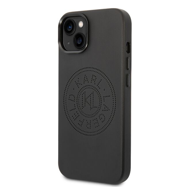 Husa premium pentru  iPhone 15 Plus Karl Lagerfeld superior quality - Negru carbon