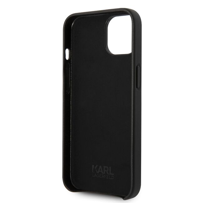 Husa premium pentru  iPhone 15 Plus Karl Lagerfeld superior quality - Negru carbon