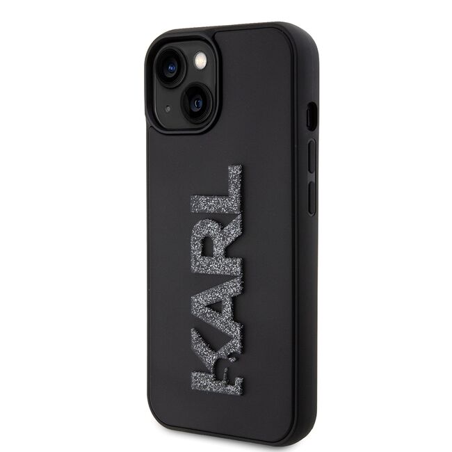 Husa premium pentru  iPhone 15 Plus Karl Lagerfeld superior quality - Negru carbon