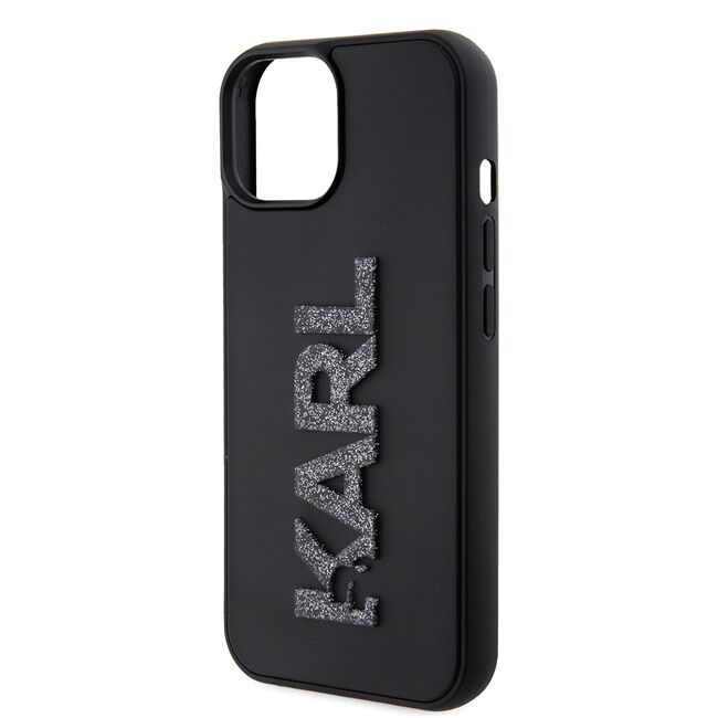 Husa premium pentru  iPhone 15 Plus Karl Lagerfeld superior quality - Negru carbon