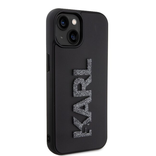 Husa premium pentru  iPhone 15 Plus Karl Lagerfeld superior quality - Negru carbon