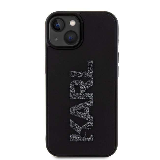 Husa premium pentru  iPhone 15 Plus Karl Lagerfeld superior quality - Negru carbon