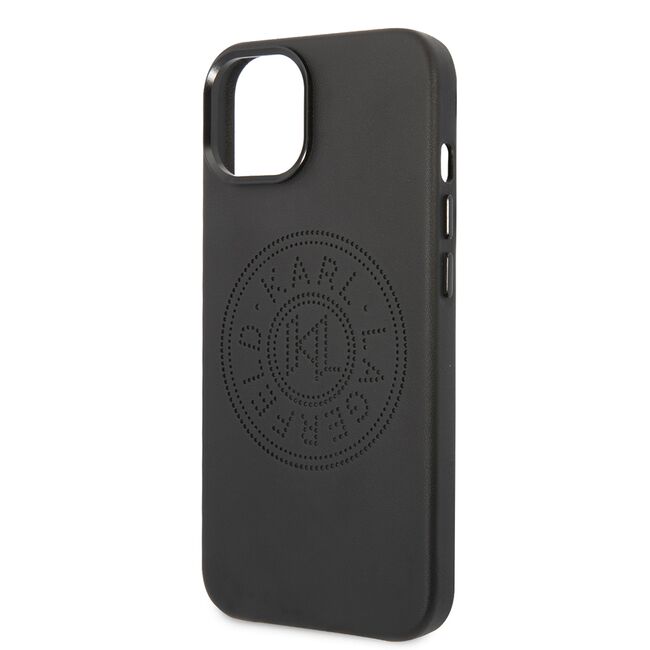 Husa premium pentru  iPhone 15 Plus Karl Lagerfeld superior quality - Negru carbon