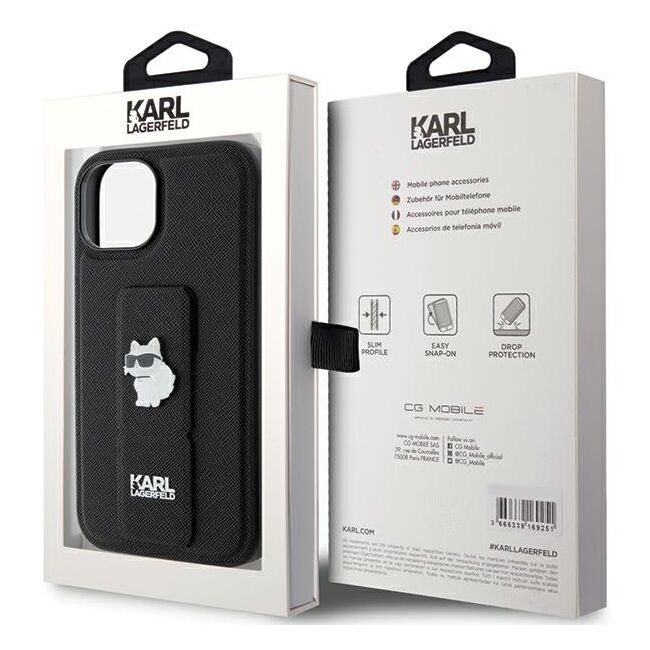 Husa premium pentru  iPhone 15 Plus Karl Lagerfeld superior quality - Negru darth vader