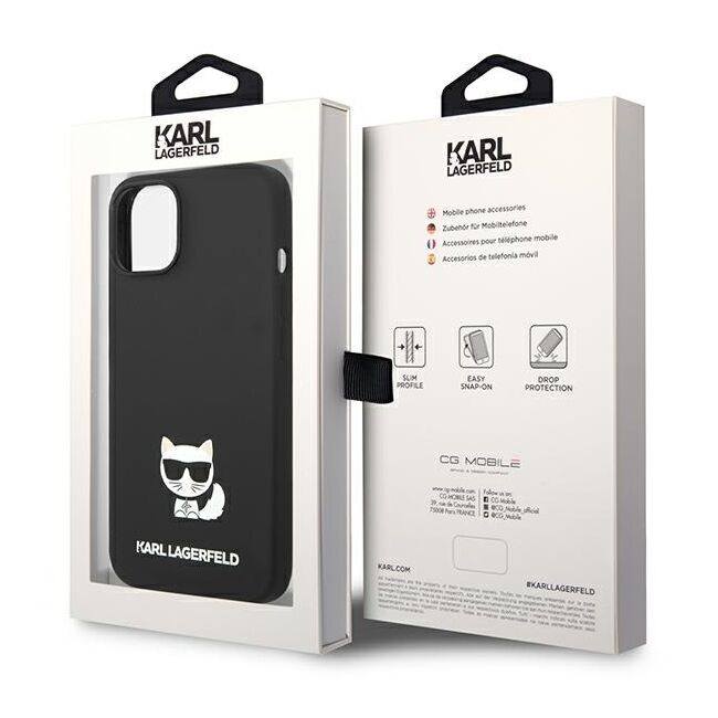 Husa premium pentru  iPhone 15 Plus Karl Lagerfeld superior quality - Negru darth vader