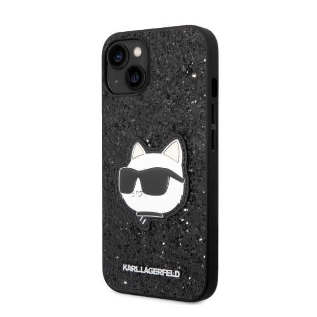 Husa premium pentru  iPhone 15 Plus Karl Lagerfeld superior quality - Negru denim