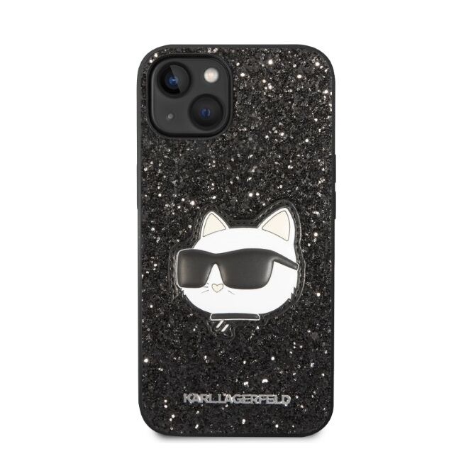 Husa premium pentru  iPhone 15 Plus Karl Lagerfeld superior quality - Negru denim
