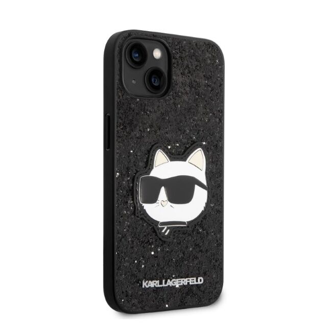 Husa premium pentru  iPhone 15 Plus Karl Lagerfeld superior quality - Negru denim