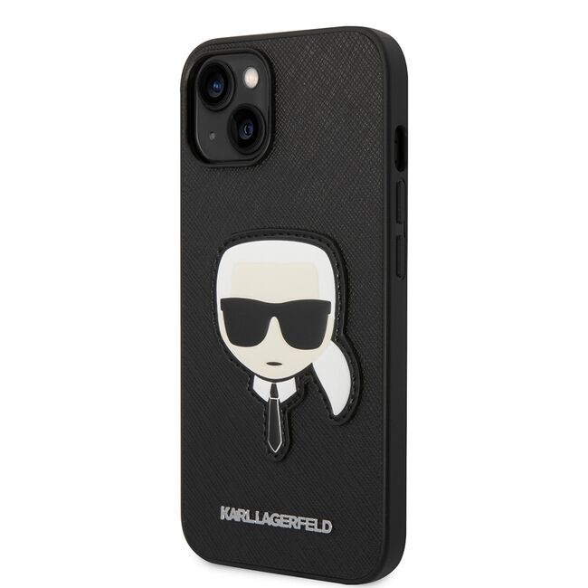 Husa premium pentru  iPhone 15 Plus Karl Lagerfeld superior quality - Negru denim