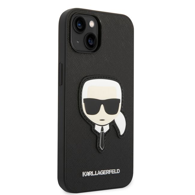 Husa premium pentru  iPhone 15 Plus Karl Lagerfeld superior quality - Negru denim