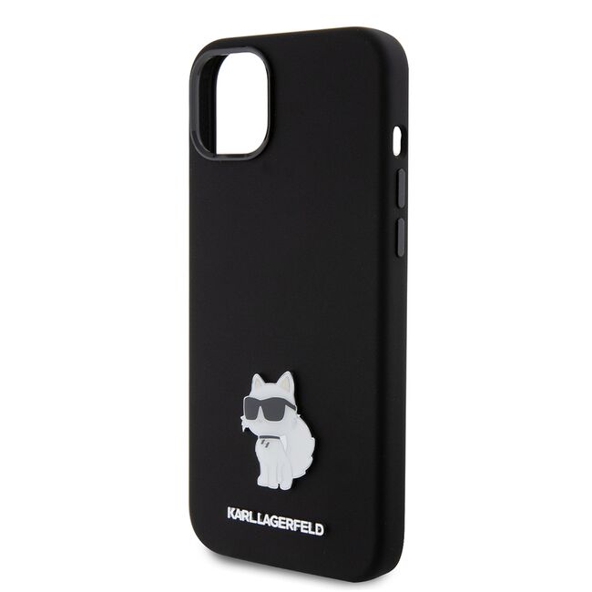 Husa premium pentru  iPhone 15 Plus Karl Lagerfeld superior quality - Negru denim