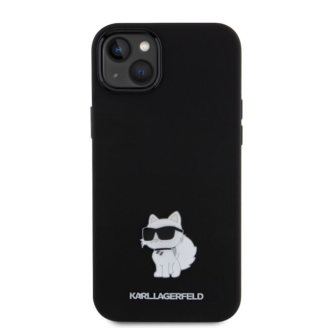 Husa premium pentru  iPhone 15 Plus Karl Lagerfeld superior quality - Negru denim