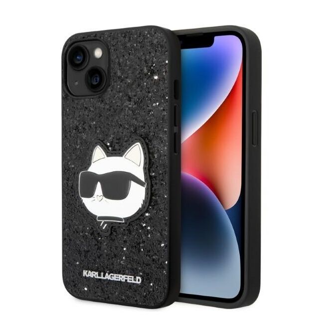 Husa premium pentru  iPhone 15 Plus Karl Lagerfeld superior quality - Negru denim