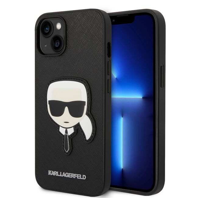 Husa premium pentru  iPhone 15 Plus Karl Lagerfeld superior quality - Negru denim