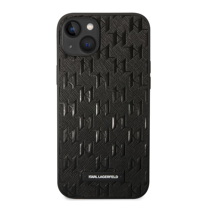 Husa premium pentru  iPhone 15 Plus Karl Lagerfeld superior quality - Negru electric