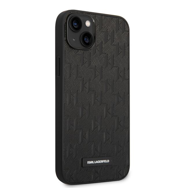 Husa premium pentru  iPhone 15 Plus Karl Lagerfeld superior quality - Negru electric