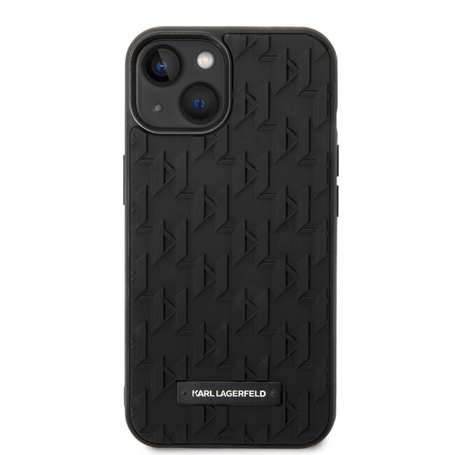 Husa premium pentru  iPhone 15 Plus Karl Lagerfeld superior quality - Negru havana