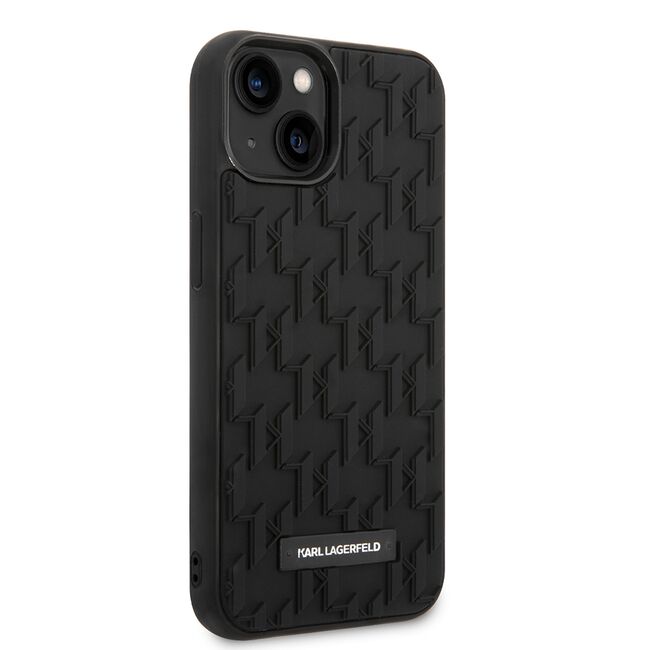 Husa premium pentru  iPhone 15 Plus Karl Lagerfeld superior quality - Negru havana