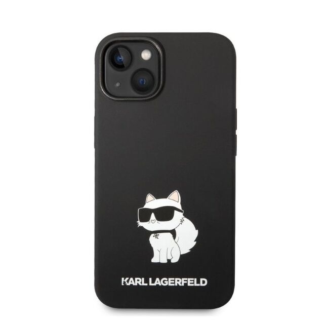 Husa premium pentru  iPhone 15 Plus Karl Lagerfeld superior quality - Negru havana
