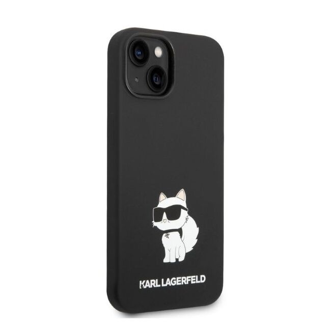 Husa premium pentru  iPhone 15 Plus Karl Lagerfeld superior quality - Negru havana