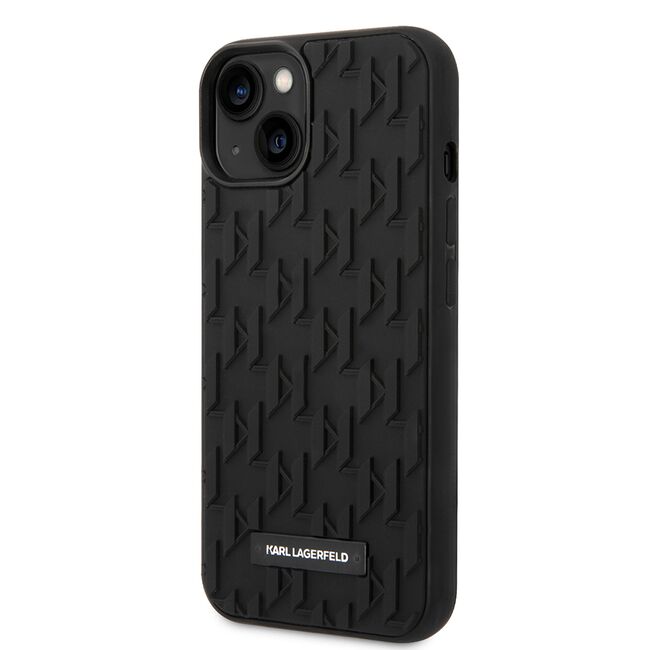 Husa premium pentru  iPhone 15 Plus Karl Lagerfeld superior quality - Negru havana