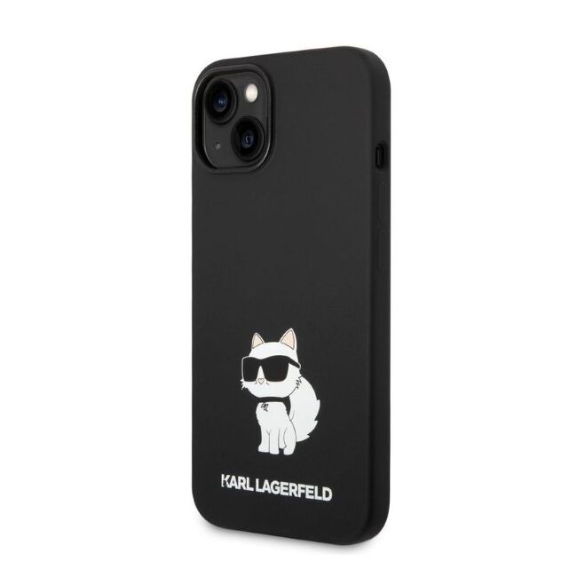 Husa premium pentru  iPhone 15 Plus Karl Lagerfeld superior quality - Negru havana