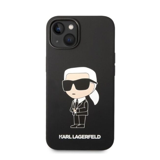 Husa premium pentru  iPhone 15 Plus Karl Lagerfeld superior quality - Negru intens