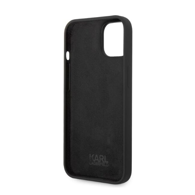 Husa premium pentru  iPhone 15 Plus Karl Lagerfeld superior quality - Negru intens