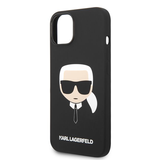 Husa premium pentru  iPhone 15 Plus Karl Lagerfeld superior quality - Negru print