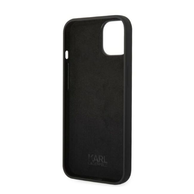 Husa premium pentru  iPhone 15 Plus Karl Lagerfeld superior quality - Negru print