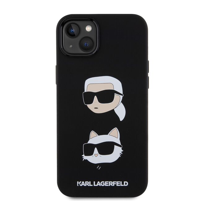 Husa premium pentru  iPhone 15 Plus Karl Lagerfeld superior quality - Negru royal