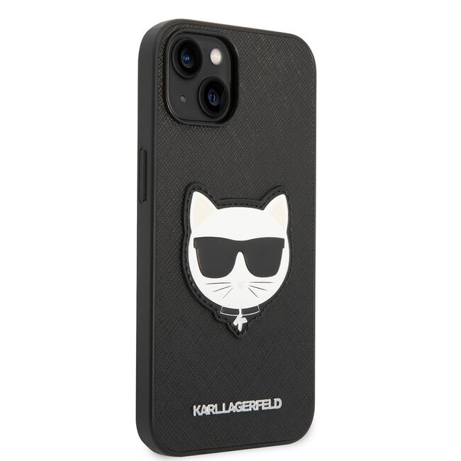 Husa premium pentru  iPhone 15 Plus Karl Lagerfeld superior quality - Negru royal
